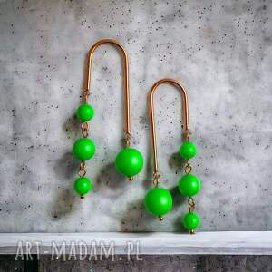 swarovski neon pearls: crazy pearls: green