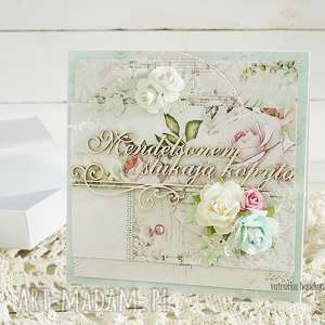 handmade scrapbooking kartki kartka ślubna w pudełku, 156