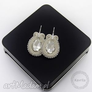 kolczyki soutache female crystal - Kavrila biżuteria
