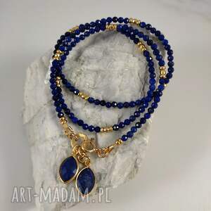 handmade naszyjniki delikatny naszyjnik z lapis lazuli 507
