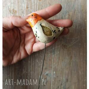 handmade ceramika kolorowy ptaszek 2