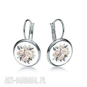 laluv kolczyki na biglu bukiet róż prezent dla niej z kwiatami styl boho