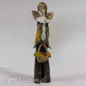 handmade ceramika jesienny anioł