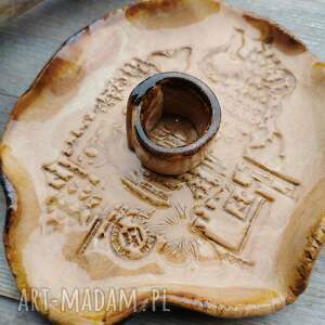 handmade ceramika ceramiczny talerzyk do santo palo (c204)