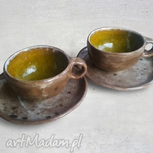 handmade ceramika dwie filiżanki ceramiczne