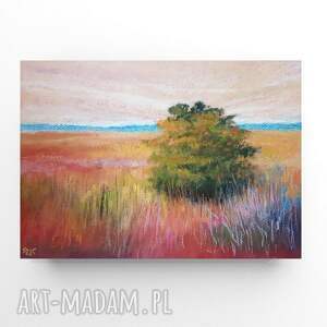 drzewko - praca formatu A4 pastele suche rysunek