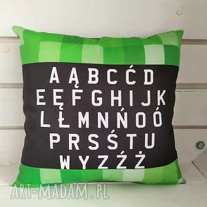 ręczne wykonanie poduszki poduszka edukacyjna alfabet