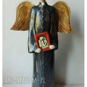 anioł ksiądz, ceramika kapłan biblia, święcenia kapłańskie, podziękowanie