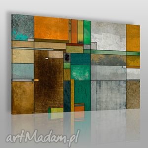 obraz na płótnie - abstrakcja kwadraty - VAKU DSGN dom obrazy