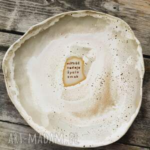 talerz gliniany ceramiczny handmade obiadowy - Ceramika