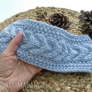 pomysł na prezent pod choinkę Opaska na głowę, na uszy - niebieska