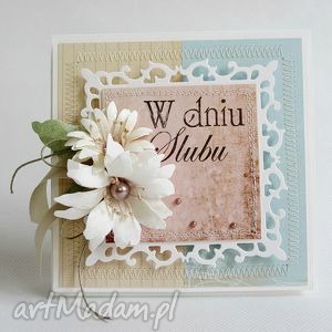 ręcznie wykonane scrapbooking kartki w dniu ślubu