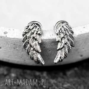 925 srebrne kolczyki skrzydła anioła