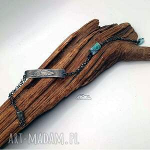 bransoletka z surowym larimarem. Biżuteria