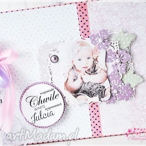 handmade scrapbooking albumy album oraz kartka na pierwsze urodziny