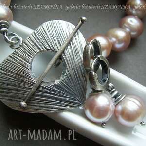 love pudrowe biżuteria z pereł i srebra