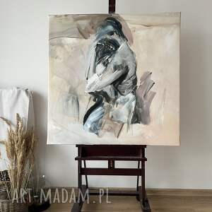 Trochę Czekałam, duży, mężczyzna kobieta obraz