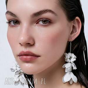 lekkie kolczyki boho kwiaty dlugie koście fo, dam, et, bo fr