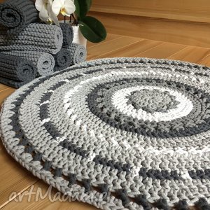 okrągły dywan azur o średnicy 90 cm ze sznurka, dekoracja