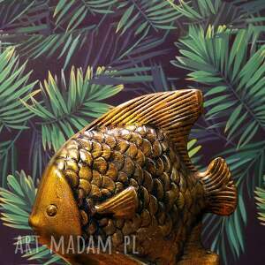 rzeźba z gipsu - złota rybka ryba, figurka, dekoracje