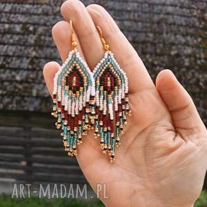 indiańskie kolczyki z koralików