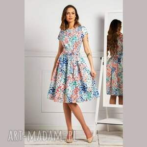 sukienka marie midi anabelle, lato, kwiatowy print kwiaty