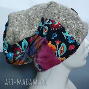 handmade czapki czapka turbanowa etno boho patchwork