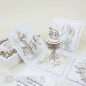 handmade scrapbooking kartki pierwsza komunia - exploding box