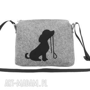 ręcznie wykonane na ramię small bag & dog with a leash