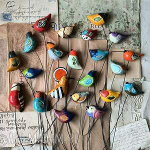 Ptasie radio, ceramika, ptaszki, dudek, dzięcioł, rudzik