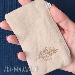 Mini, ręcznie haftowana, saszetka, styl romantyczny