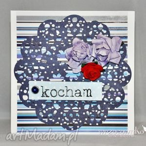 handmade scrapbooking kartki kocham - Kartka w pudełeczku