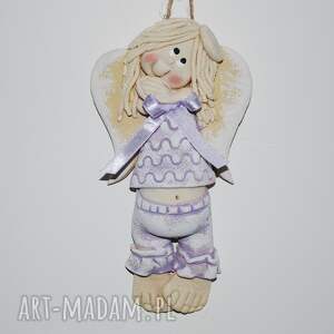 śpiochem nie jestem - anioł z masy solnej, dekoracja, prezent - anioł