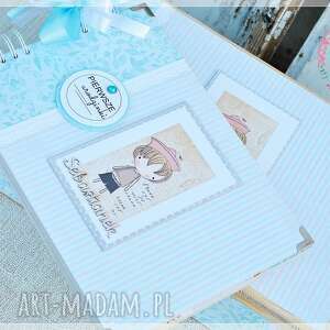 handmade scrapbooking albumy zestaw na roczek - album i pudełko