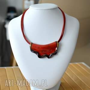 naszyjnik ceramiqo ix z unikatowym elementem ceramicznym wisiorem