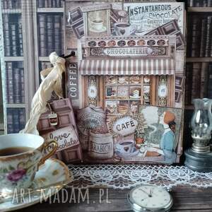 przerwa na kawę/ retro notatnik/ pamiętnik notes przepisy zeszyt, kawa