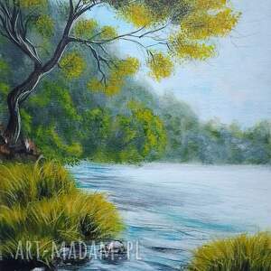 Obraz akrylowy „Nad Samą Wodą” 30x24 cm - ręcznie malowany