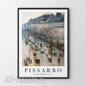 pissarro winter morning - plakat format 50x70 cm, sztuka