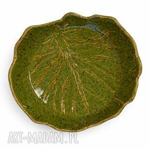 talerz ceramiczny liść