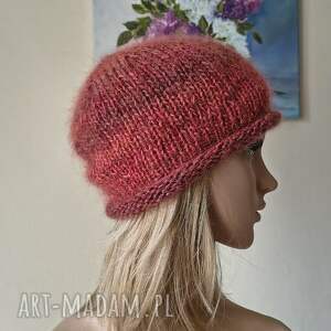 buenaartis ręcznie na drutach - kapelusik szlachetny, stylowy