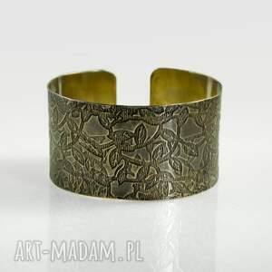 mozaika - mosiężna bransoletka 2506 03 unikat, duża bransoleta