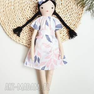handmade lalki bawełniana szmaciana lalka laleczka sukienka listki