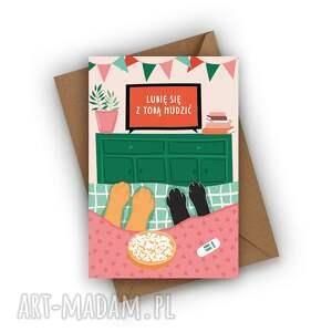 kartka walentynkowa - lubię się z tobą nudzić walentynki