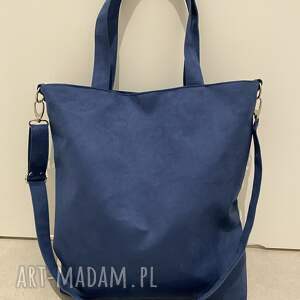 torba hobo xxl - kobalt na ramię, wegańska, zams syntetyczny