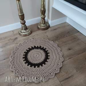 dywan szydełkowy ze sznurka bawełnianego 50cm, dywanik