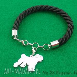 bransoletka terrier rosyjski pies nr 22, prezent, rękodzieło, zwierzęta