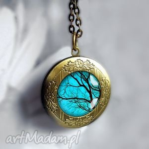 handmade naszyjniki tajemnicze drzewa - piękny medalion otwierany