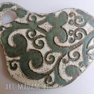 deseczka esy - floresy ceramika rękodzieło z gliny, użytkowa