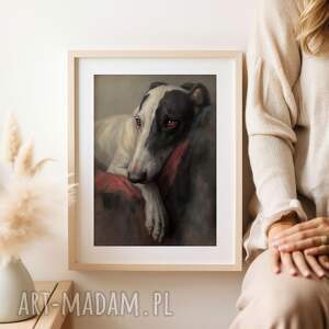 plakat stylowy pies vintage - format 30x40 cm