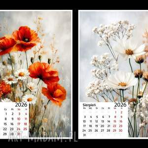 kalendarz 2026 kwiecista łąka 13x18 cm, planner, natura, prezent